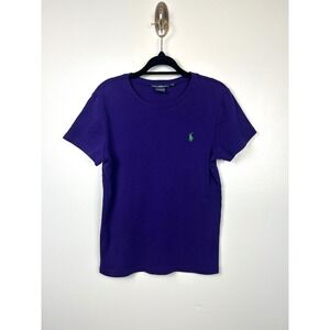 Ralph Lauren Sport XL Purple Cotton Short Sleeve T-Shirt Preppy Pony Logo Tee